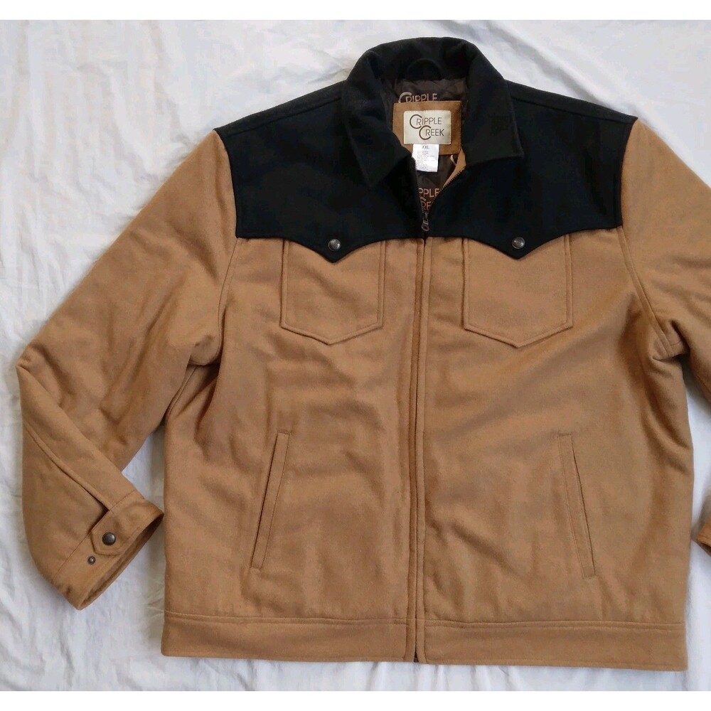 Vintage Cripple Creek Jacket Wool Blend Western Southwestern Rodeo USA Mens XXL - Picture 2 of 13